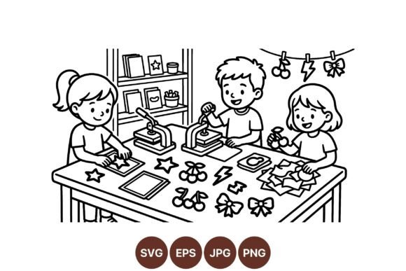 Kids Craft Activity Clipart SVG: Graphics & Illustrations
