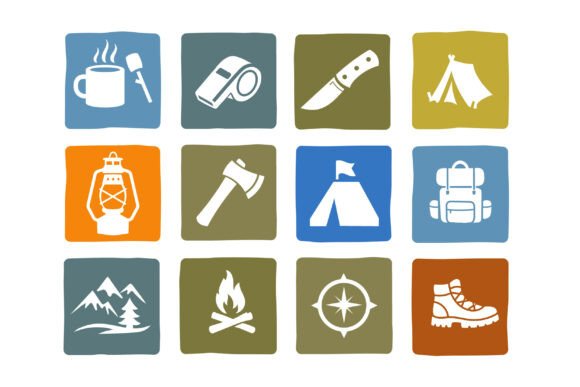 Outdoor Activity Icons: Graphics & Illustrations for Crafters