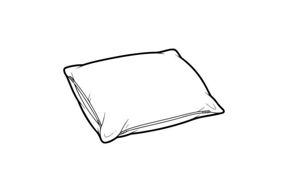 Pillow Coloring Book Outline: Graphics & Coloring Pages Amp