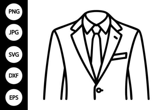 Suit Outline SVG: Graphics for Crafts & Content