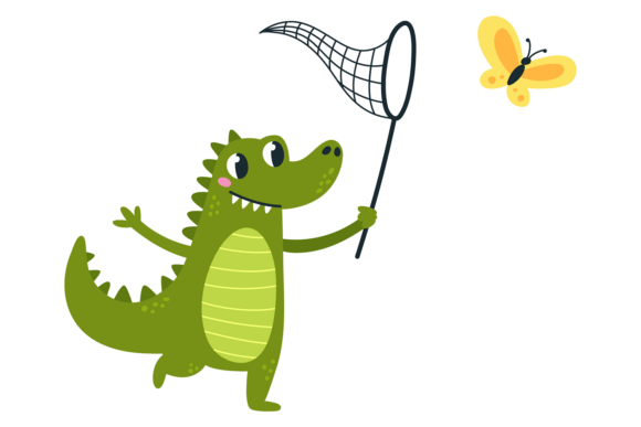 Summer Nature Kid Activity. Crocodile Ca Graphics